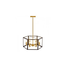 Подвесная люстра Lumina Deco Lorton LDP 1142-6 BK+MD