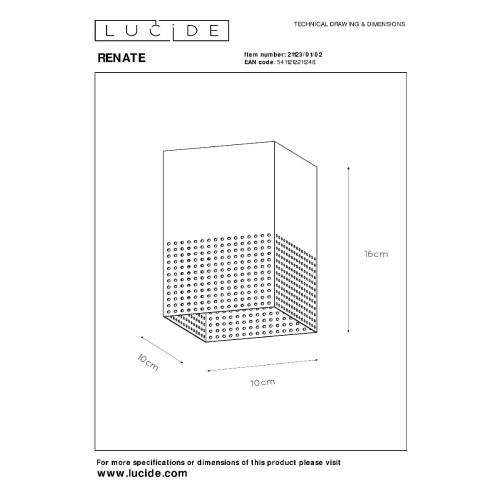 Накладной светильник Lucide Renate 21123/01/02