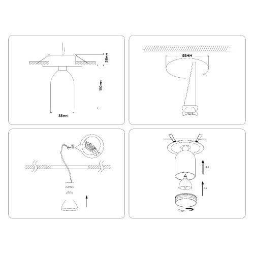 Встраиваемый спот Ambrella Light Move TA1273