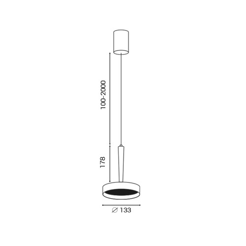 Подвесной светильник (без основания) Italline IT02-025 gold 3000K