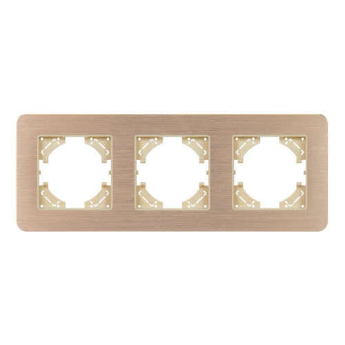 Рамка на 3 поста алюминиевая Arlight FRM-AKIRY-AL-3-GD 049730