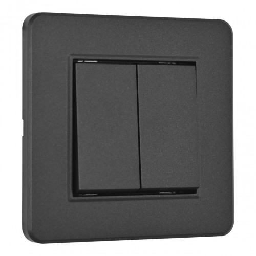 Выключатель двухклавишный Arte Milano SET16-1-30-2 black