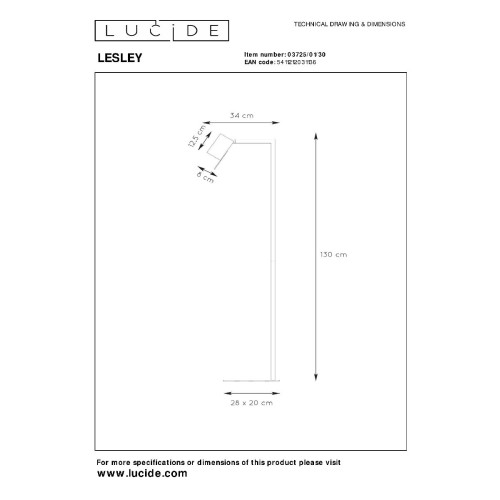 Торшер Lucide Lesley 03725/01/30