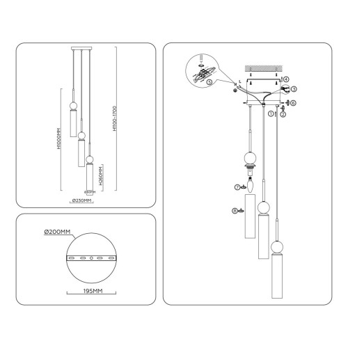 Подвесной светильник Ambrella Light High Light Modern LH53257