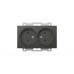 Розетка двухместная без заземления ELBI Zena Vega 609-011100-908