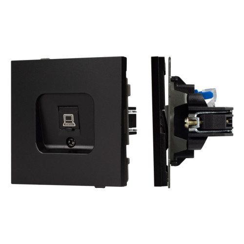 Механизм компьютерной розетки Arlight SCT-TENDO-MPC1-PL-BK (RJ-45, CAT6) 054104 Механизм компьютерной розетки Arlight SCT-TENDO-MPC1-PL-BK (RJ-45, CAT6) 054104