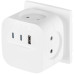 Разветвитель электрический ЭРА SP-4-3USBAC-W на 4 розетки + 3 USB A+C со шторками 10А белый Б0069083