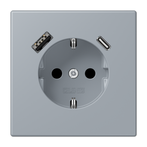 Розетка 2K+З USB Typ AC Jung LC1520-15CA257