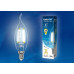 Лампа светодиодная филаментная (UL-00002229) Uniel E14 6W 4000K прозрачная LED-CW35-6W/NW/E14/CL GLA01TR