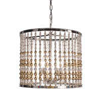 Подвесная люстра Delight Collection Wood Light KW0783P-4 silver