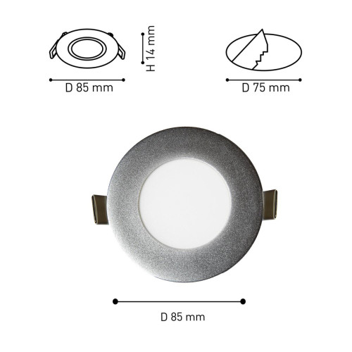 Встраиваемый светильник Favourite Flashled  (в комлекте 3 шт) 1660-3C