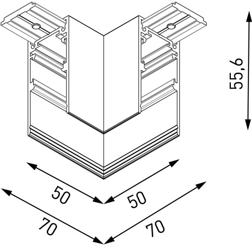 Коннектор угловой Lumker SY-LINK-CNLV-S1-WH 013605
