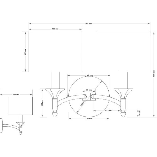 Бра Kutek Decor Lampshade DEC-K-2(P/A)