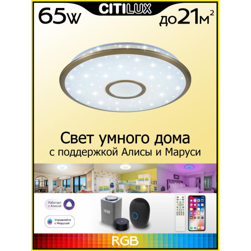 Потолочный светильник Citilux Старлайт Смарт CL703A63G