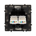 Механизм сдвоенной компьютерной розетки Arlight SCT-NOBE-MPC2-SFPL-GD (RJ-45, CAT6) 054314