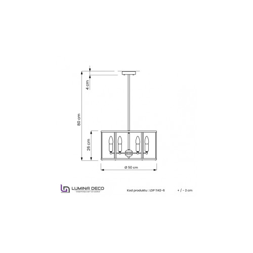Подвесная люстра Lumina Deco Lorton LDP 1142-6 BK+MD