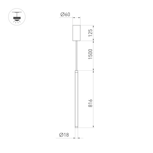Подвесной светильник Arlight SP-JEDI-HANG-R18-10W Warm3000 (WH, 360 deg, 230V) 039536