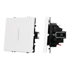Механизм звонкового выключателя Arlight LED SWT-NOBE-MKR1-SFPL-L-WH (230V, 10A) (Белый кварц) 061737
