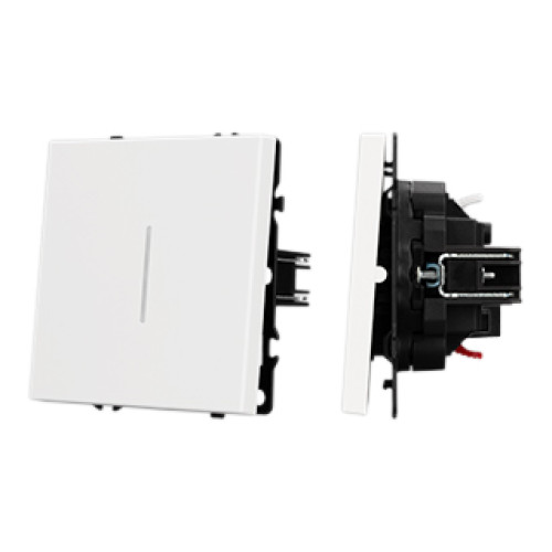 Механизм звонкового выключателя Arlight LED SWT-NOBE-MKR1-SFPL-L-WH (230V, 10A) (Белый кварц) 061737