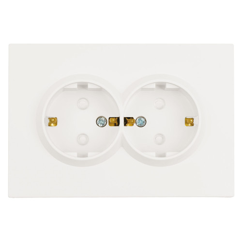 Розетка 2-местная СЗК Stekker 250В 16А Эмили RST16-5114-01ZK 50236