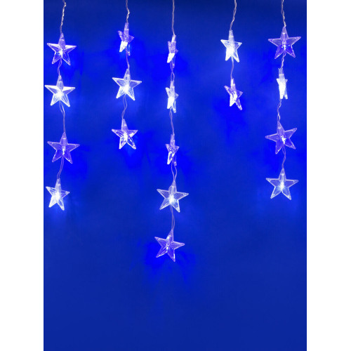 Светодиодная гирлянда (UL-00001410) Uniel занавес 220V белый ULD-E5505-196/DTK WHITE-BLUE IP20 STARS-1