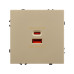 Механизм розетки с быстрой USB зарядкой Arlight SCT-NOBE-MUAC-SFPL-FC-GD (65W, QC3) 054318