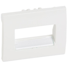 Лицевая панель Legrand Galea Life розетки RJ45 с держателем этикеток белая 777075