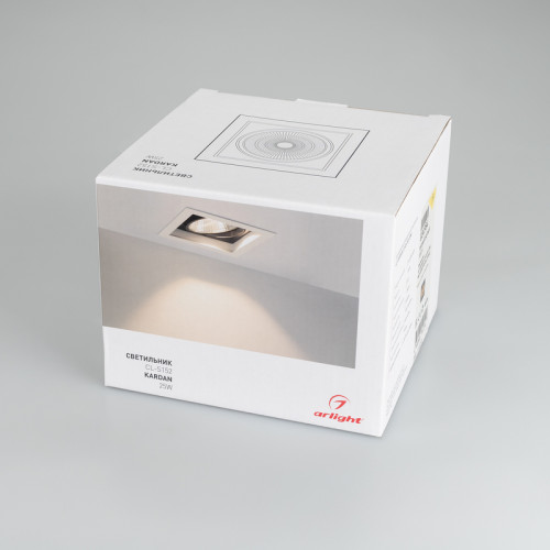 Встраиваемый светильник Arlight CL-KARDAN-S152x152-25W Warm3000 (BK-BK, 30 deg) 037030