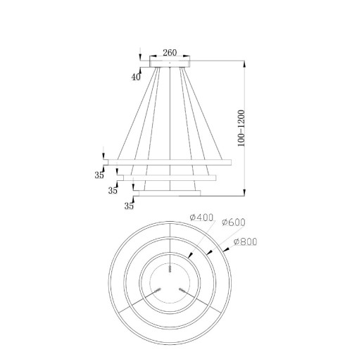Подвесной светильник Maytoni Rim MOD058PL-L100W4K