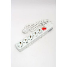 Удлинитель с/з 6вх с защитными шторками с включателем ELBI Myra 527-010202-622