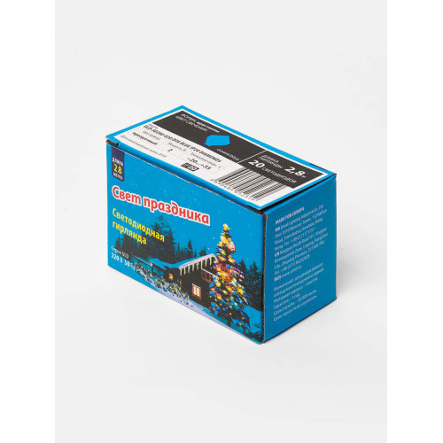 Светодиодная гирлянда (07922) Uniel 220V синий LD-S0280-020/DTA BLUE IP20 DIAMONDS