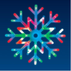 Подвесной светодиодный светильник «Снежинка» Uniel (UL-00007250) ULD-H4040-048/DTA RGB IP20 Snowflake