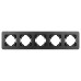 Рамка на 5 постов алюминиевая Arlight FRM-AKIRY-AL-5-BK 049735