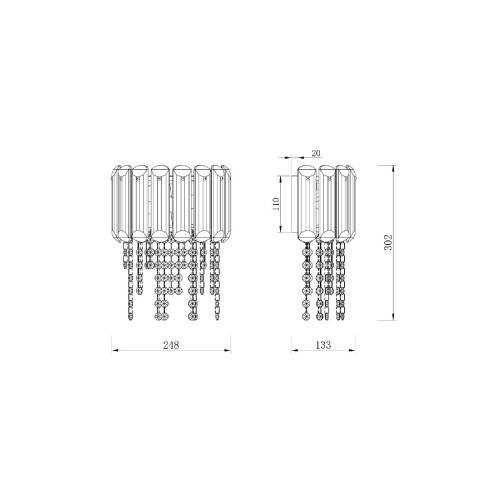 Настенный светильник Maytoni Hail MOD097WL-02CH