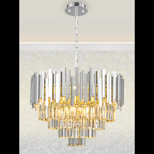 Подвесная люстра Natali Kovaltseva VERTIGO 81440/8C SILVER