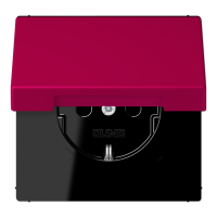 Розетка 2K+З с крышкой Jung LC1520BFKL230