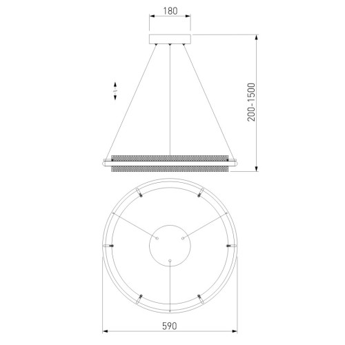 Подвесной светильник Eurosvet Imperio 90241/1 белый/ серебро Smart