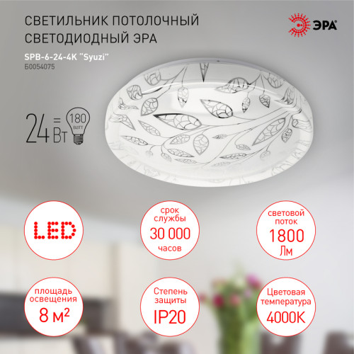 Потолочный светильник Эра SPB-6-24-4K Syuzi Б0054075