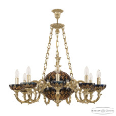 Подвесная люстра Bohemia Ivele Crystal Verona 72003P/9/210 G P Amber-Blue/H-1I FA10S