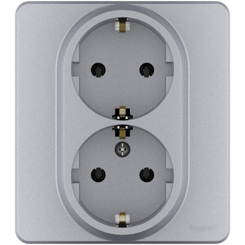 Розетка двойная с/з Legrand Inspiria 673752