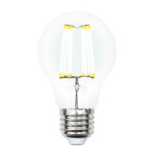 Лампа светодиодная филаментная (UL-00002626) Uniel E27 10W 4000K прозрачная LED-A60-10W/NW/E27/CL PLS02WH