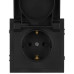 Розетка Эра Galaxy 15-2103-05 c заземлением 2P+E Schuko со шторками с крышкой 16А-250В IP20 антрацит Б0070666