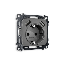 Комплект механизма розетки 2USB A+A 18W (быстрая зарядка) с/з Ambrella Volt Omega MO659010
