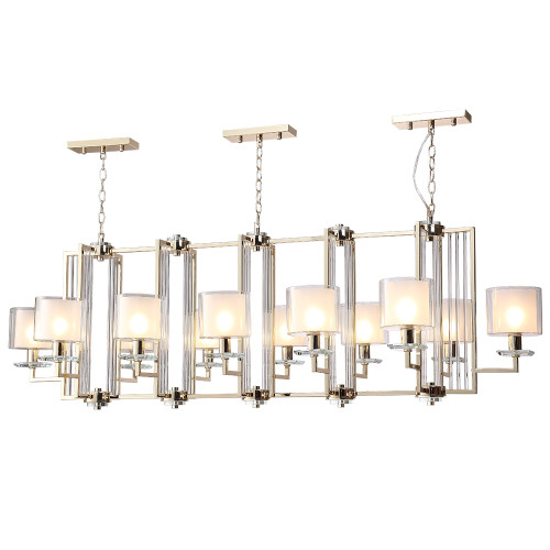 Подвесная люстра Crystal Lux NICOLAS SP12 L1600 GOLD/WHITE