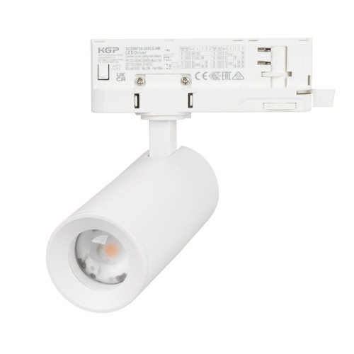 Трековый трехфазный светильник Arlight LGD-ARTEMIS-TRACK-4TR-R55-12W Day4000 (WH, 8-80 deg, 230V, TRIAC) (IP20 Металл) 058638