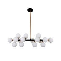 Люстра на штанге Lumina Deco Marsiada LDP 6033-16 BK+MD