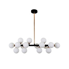 Люстра на штанге Lumina Deco Marsiada LDP 6033-16 BK+MD
