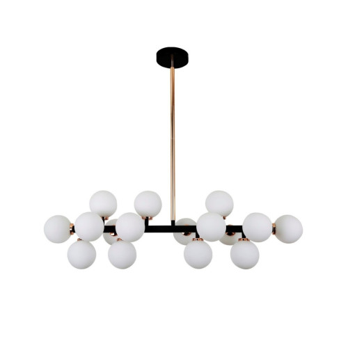 Люстра на штанге Lumina Deco Marsiada LDP 6033-16 BK+MD