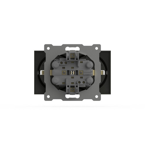 Розетка двухместная с заземлением ELBI Zena Vega 609-011100-907