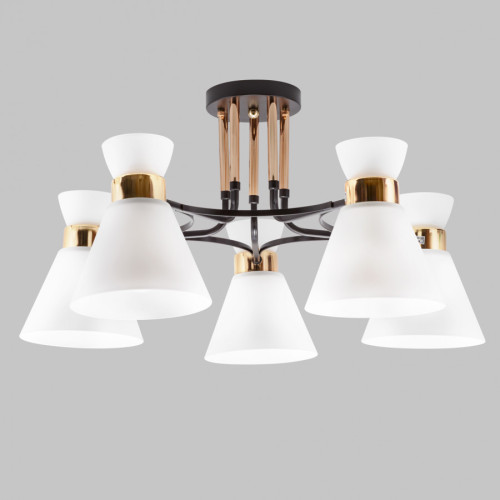 Потолочная люстра IMEX MD.5692-5-S-COFFEE+FGD Потолочная люстра IMEX MD.5692-5-S-COFFEE+FGD